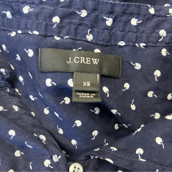 J. CREW Cherry Micro Print Blouse - Picture 8 of 13